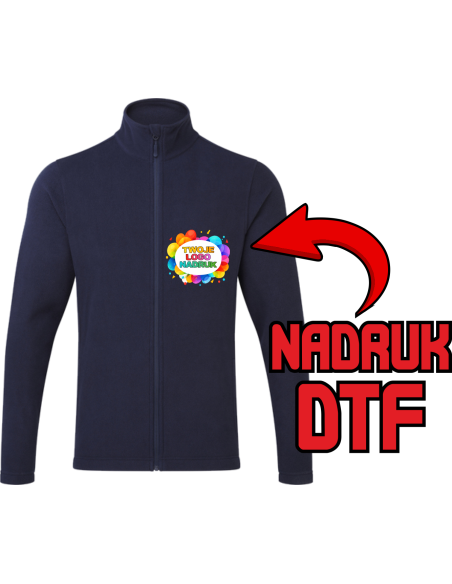 Męska bluza z mikropolaru ODZIEŻ REKLAMOWA NADRUK DTF Logo grafika 20sztuk