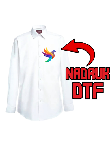 Koszula męska firmowa PERSONALIZACJA NADRUK DTF Twoja grafika 10 SZT