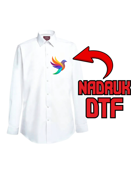 Koszula męska firmowa PERSONALIZACJA NADRUK DTF Twoja grafika 10 SZT