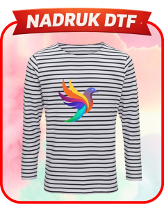 Męski Long Sleeve odzież reklamowa DTF logo trwały nadruk pełny kolor