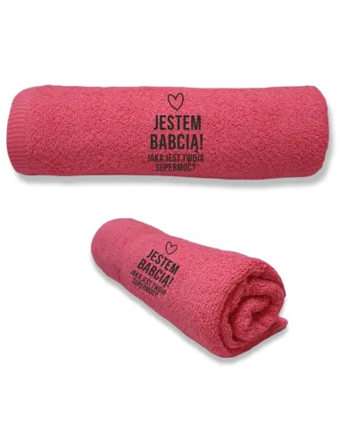 Ręcznik z Twoim Haftem Prezent dla Super Babci z Haftem