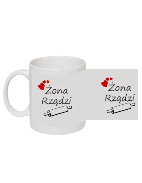 Zestaw Kubków – Żona Rządzi Mąż Wymiata Gotowy Projekt