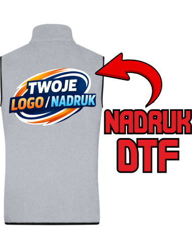 Męska kamizelka polarowa firmowa PERSONALIZACJA NADRUK DTF Twoja grafika 10 SZT