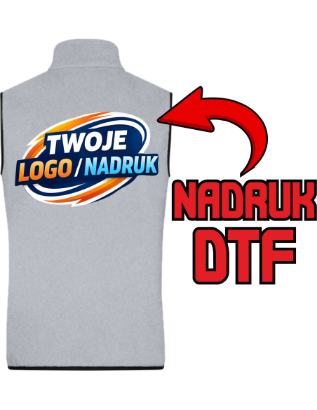 Męska kamizelka polarowa firmowa PERSONALIZACJA NADRUK DTF Twoja grafika 10 SZT