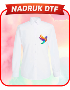 Męska koszula slim fit firmowa PERSONALIZACJA NADRUK DTF Twoja grafika 10 SZT