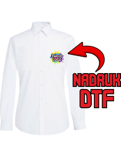 Męska koszula slim fit ODZIEŻ REKLAMOWA NADRUK DTF Logo grafika 20sztuk