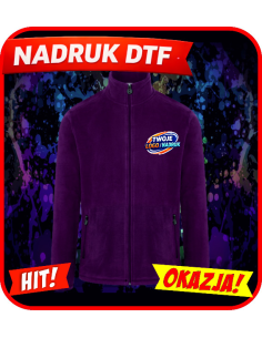 Męska bluza z polaru odzież reklamowa DTF logo trwały nadruk pełny kolor