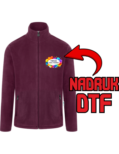 Męska bluza z polaru ODZIEŻ REKLAMOWA NADRUK DTF Logo grafika 20sztuk