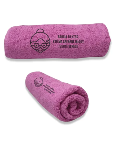 Duże Ręczniki z Twoim Haftem Dzień Babci Personalizowany