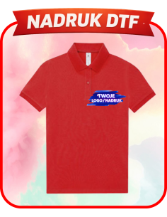 Damskie Polo firmowa PERSONALIZACJA NADRUK DTF Twoja grafika 10 SZT