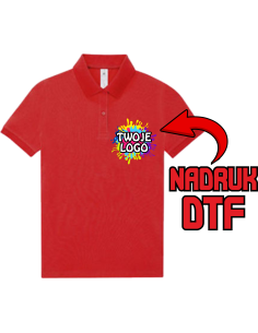 Damskie Polo ODZIEŻ REKLAMOWA NADRUK DTF Logo grafika 20sztuk
