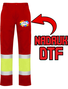 Spodnie odblaskowe ODZIEŻ REKLAMOWA NADRUK DTF Logo grafika 20sztuk