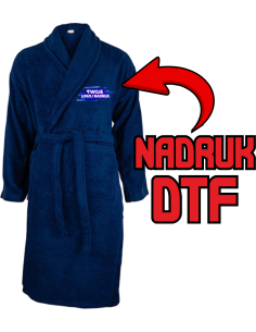 Organiczny szlafrok ODZIEŻ REKLAMOWA NADRUK DTF Logo grafika 20sztuk
