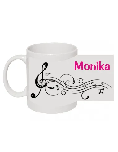 Kubek z Nadrukiem Muzycznym Imieniem Personalizowane Kubki