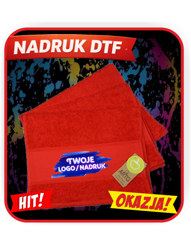 Ręcznik bawełniany odzież reklamowa DTF logo trwały nadruk pełny kolor