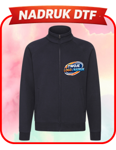 Bluza ze stójką odzież reklamowa DTF logo trwały nadruk pełny kolor