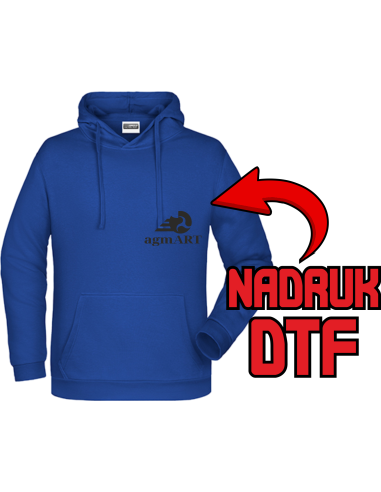 Bluza z kapturem ODZIEŻ REKLAMOWA NADRUK DTF Logo grafika 20sztuk