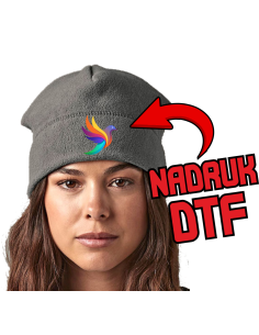 Czapka z polaru ODZIEŻ REKLAMOWA NADRUK DTF Logo grafika 20sztuk
