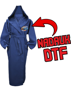 Szlafrok z kapturem ODZIEŻ REKLAMOWA NADRUK DTF Logo grafika 20sztuk