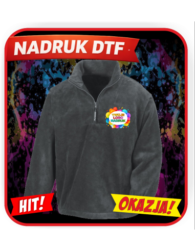 Bluza polarowa unisex odzież reklamowa DTF logo trwały nadruk pełny kolor