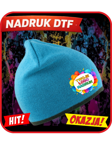 Dwustronna czapka odzież reklamowa DTF logo trwały nadruk pełny kolor