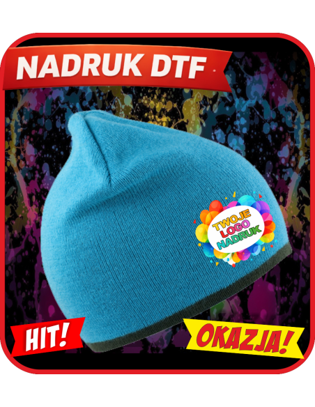 Dwustronna czapka odzież reklamowa DTF logo trwały nadruk pełny kolor