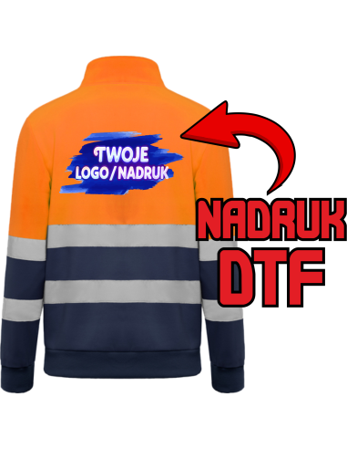Bluza z półzamkiem firmowa PERSONALIZACJA NADRUK DTF Twoja grafika 10 SZT