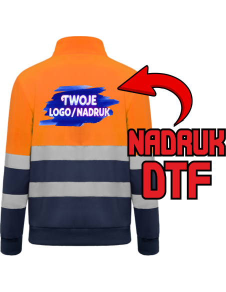 Bluza z półzamkiem firmowa PERSONALIZACJA NADRUK DTF Twoja grafika 10 SZT