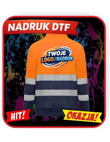 Bluza z półzamkiem ODZIEŻ REKLAMOWA NADRUK DTF Logo grafika 20sztuk