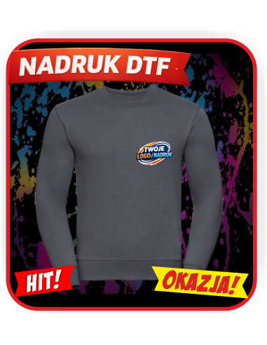 Bluza męska odzież reklamowa DTF logo trwały nadruk pełny kolor