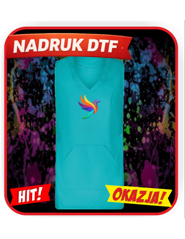 Tabard  odzież reklamowa DTF logo trwały nadruk pełny kolor
