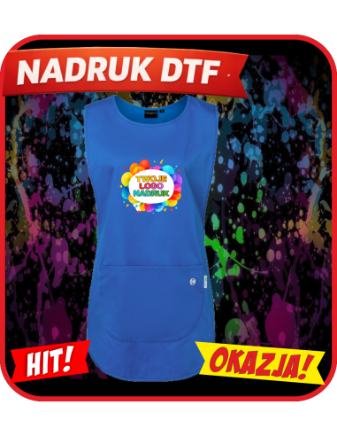 Wielofunkcyjna tunika odzież reklamowa DTF logo trwały nadruk pełny kolor