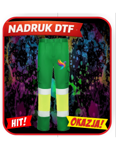 Spodnie z wieloma kieszeniami odzież reklamowa DTF logo trwały nadruk pełny kolor