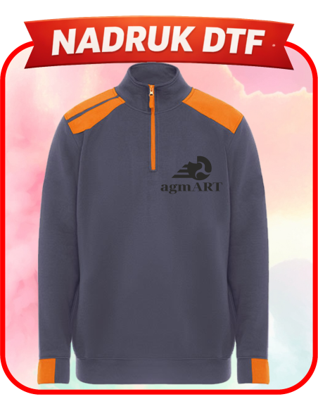 Bluza z zamkiem 1/2 firmowa PERSONALIZACJA NADRUK DTF Twoja grafika 10 SZT