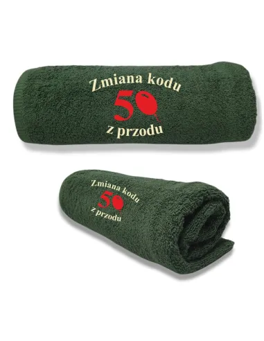 Ręcznik z Haftem Prezent Urodziny Zmiana Kodu na Prezent