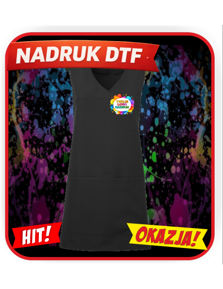 Tunika bez rękawów odzież reklamowa DTF logo trwały nadruk pełny kolor