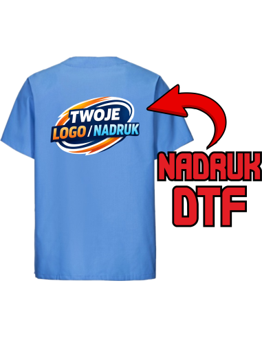 Tunika na krótki rękaw ODZIEŻ REKLAMOWA NADRUK DTF Logo grafika 20sztuk
