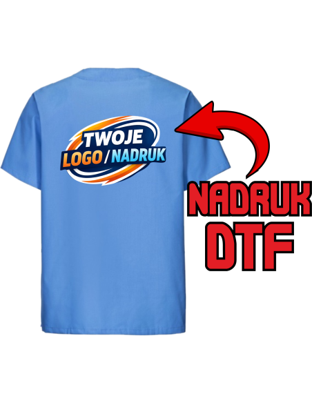 Tunika na krótki rękaw ODZIEŻ REKLAMOWA NADRUK DTF Logo grafika 20sztuk