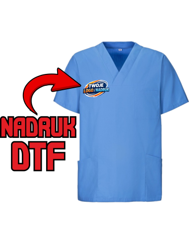 Tunika na krótki rękaw ODZIEŻ REKLAMOWA NADRUK DTF Logo grafika 20sztuk