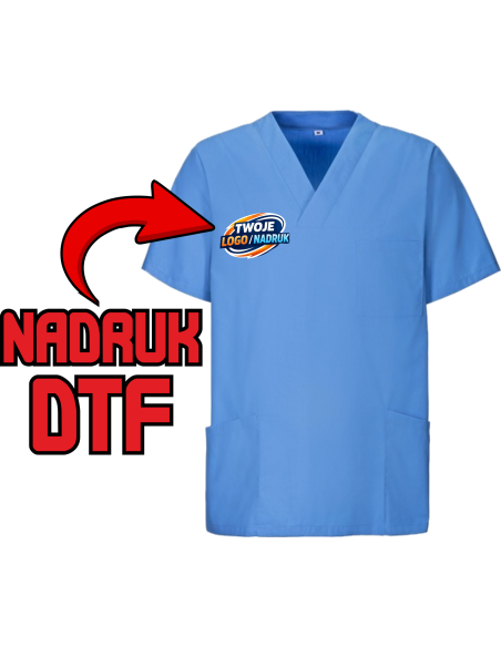 Tunika na krótki rękaw ODZIEŻ REKLAMOWA NADRUK DTF Logo grafika 20sztuk