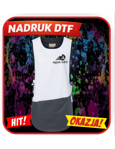 Tunika dwukolorowa odzież reklamowa DTF logo trwały nadruk pełny kolor