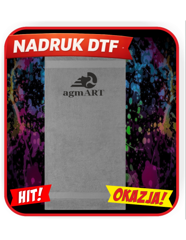 Ręcznik prysznicowy odzież reklamowa DTF logo trwały nadruk pełny kolor