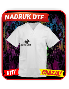 Tunika unisex odzież reklamowa DTF logo trwały nadruk pełny kolor