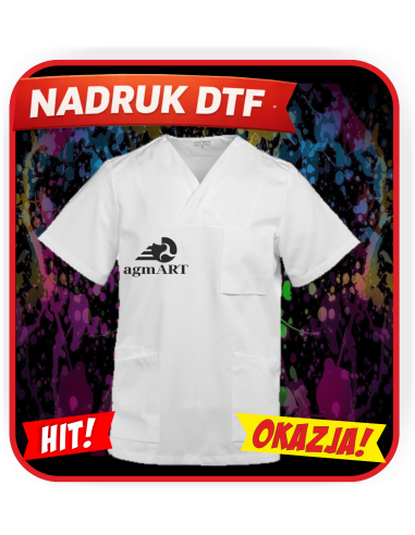 Tunika unisex odzież reklamowa DTF logo trwały nadruk pełny kolor