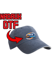 Czapka z daszkiem ODZIEŻ REKLAMOWA NADRUK DTF Logo grafika 20sztuk
