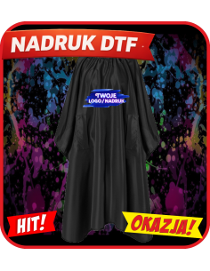 Wodoszczelna peleryna fryzjerska odzież reklamowa DTF logo trwały nadruk pełny kolor