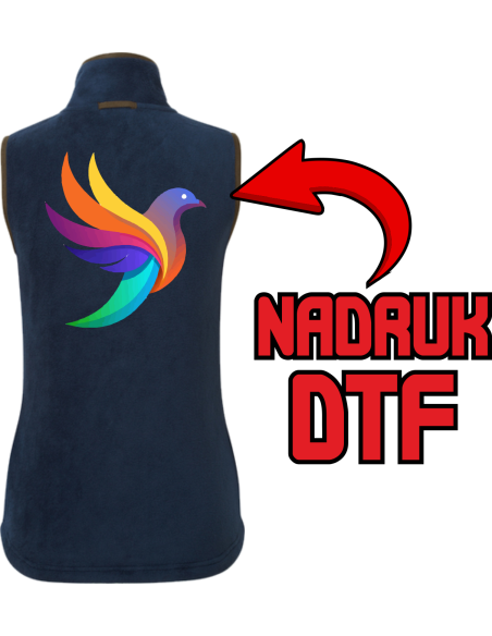 Damski bezrękawnik ODZIEŻ REKLAMOWA NADRUK DTF Logo grafika 20sztuk