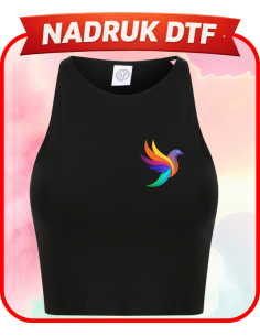 Damski krótki top firmowa PERSONALIZACJA NADRUK DTF Twoja grafika 10 SZT