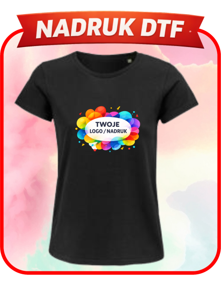 T-shirt z okrągłym dekoltem firmowa PERSONALIZACJA NADRUK DTF Twoja grafika 10 SZT