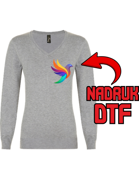 Sweter damski ODZIEŻ REKLAMOWA NADRUK DTF Logo grafika 20sztuk